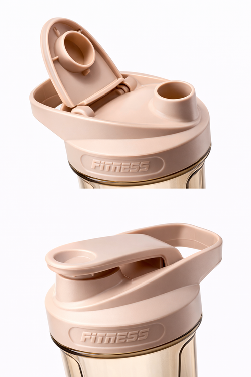 BEASTOX  Beige Fitness Shaker Bottle, 350ml