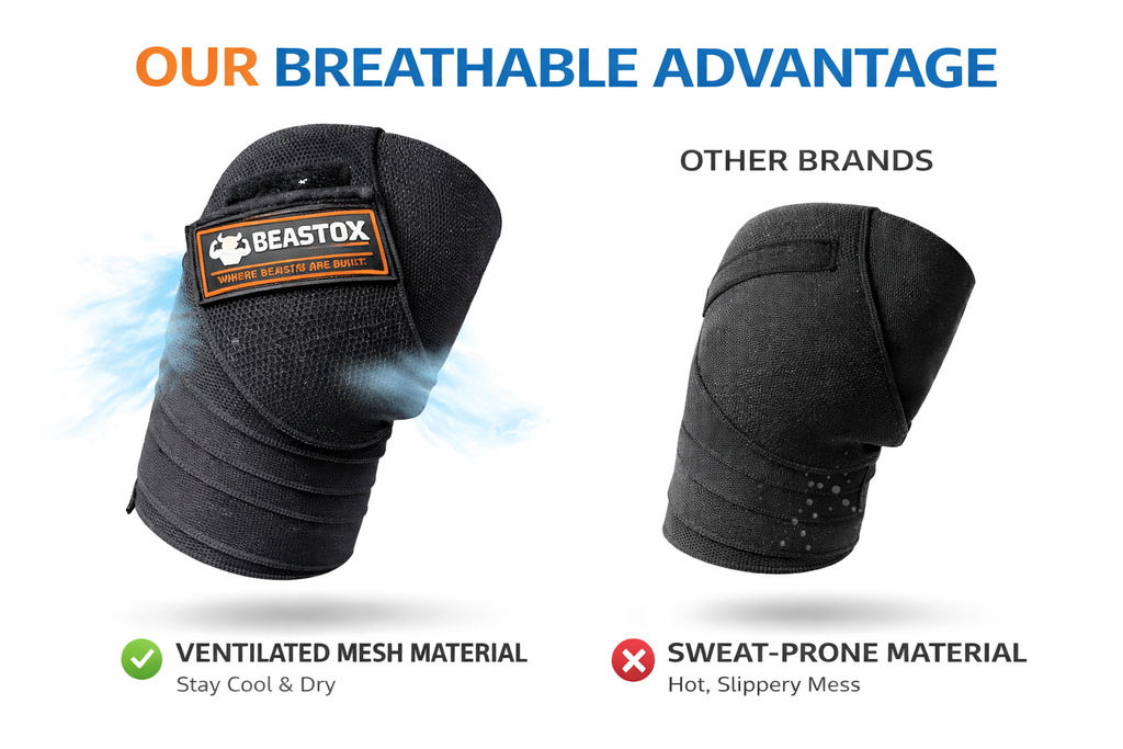BEASTOX Knee Support Straps – Heavy-Duty Compression for Stability, Strength & Joint Protection
