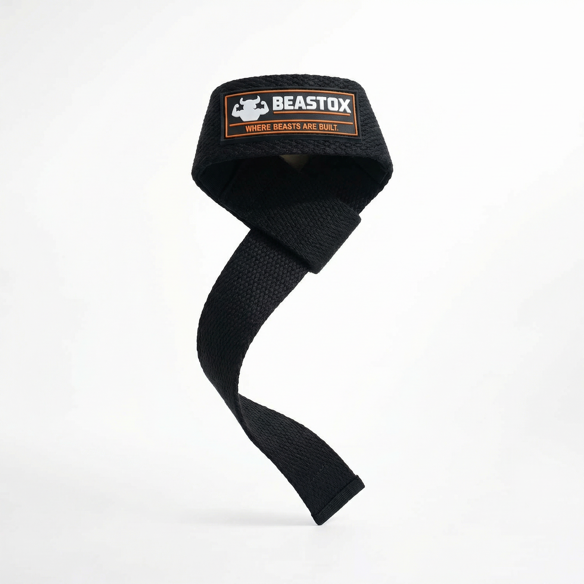 Beastox Lifting Straps, Heavy Duty Woven Cotton, Padded Wrist Support, for Deadlifts Rows Pull-Ups (Red)