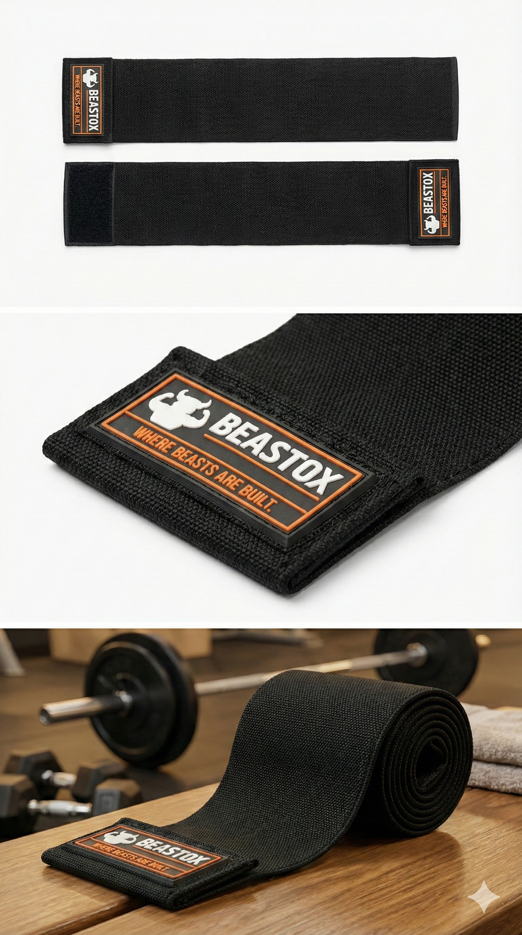 BEASTOX Knee Support Straps – Heavy-Duty Compression for Stability, Strength & Joint Protection