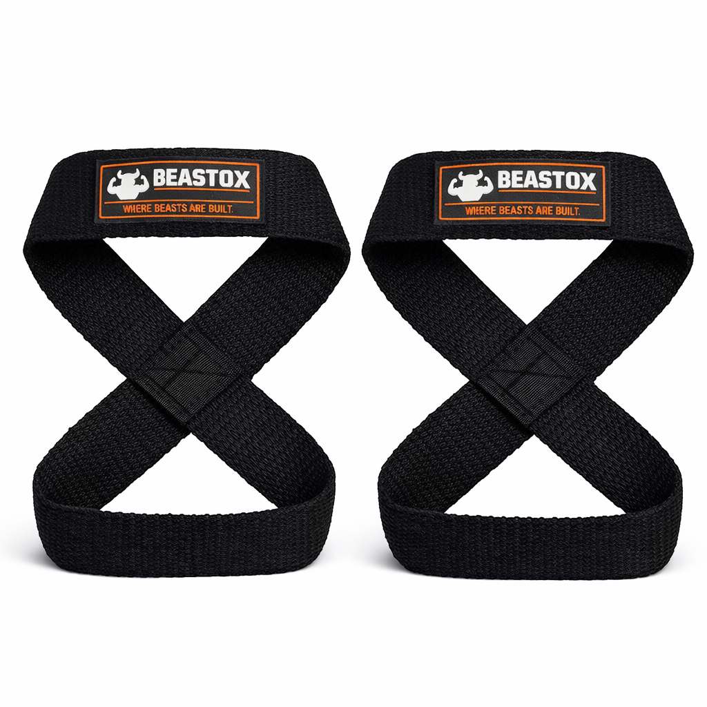 BEASTOX Figure 8-Lifting Straps for Deadlift & Powerlifting